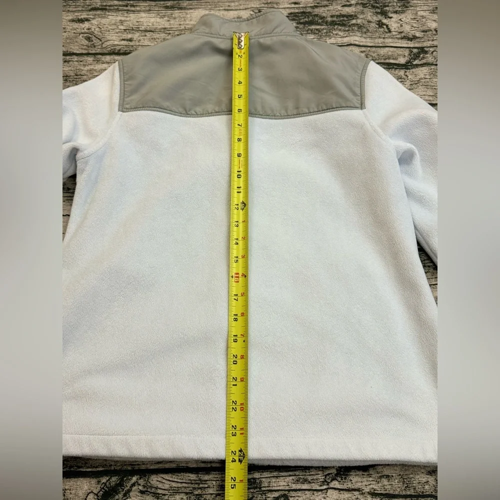 FILA Sport Women's Zip Up Jacket, Mock Neck Soft Fleece, White Gray Size Small - Picture 9 of 13